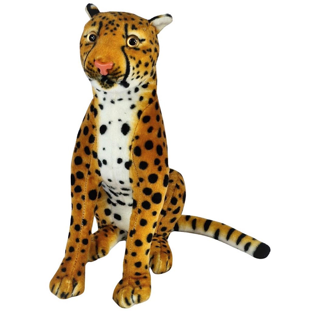 Guepardo de Pelúcia Realista Chita 30cm Felino Safari