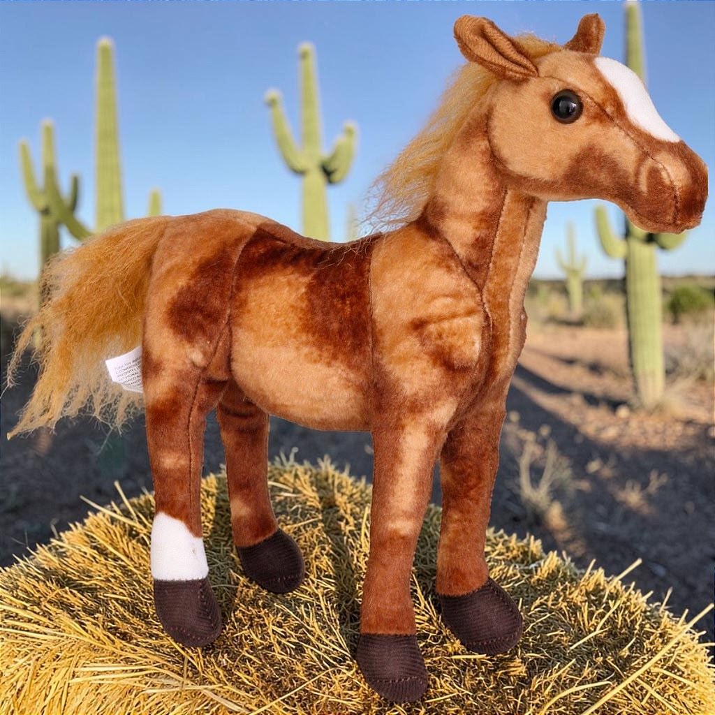 Cavalo de Pelúcia Realista Articulado Fazenda Cavalinho