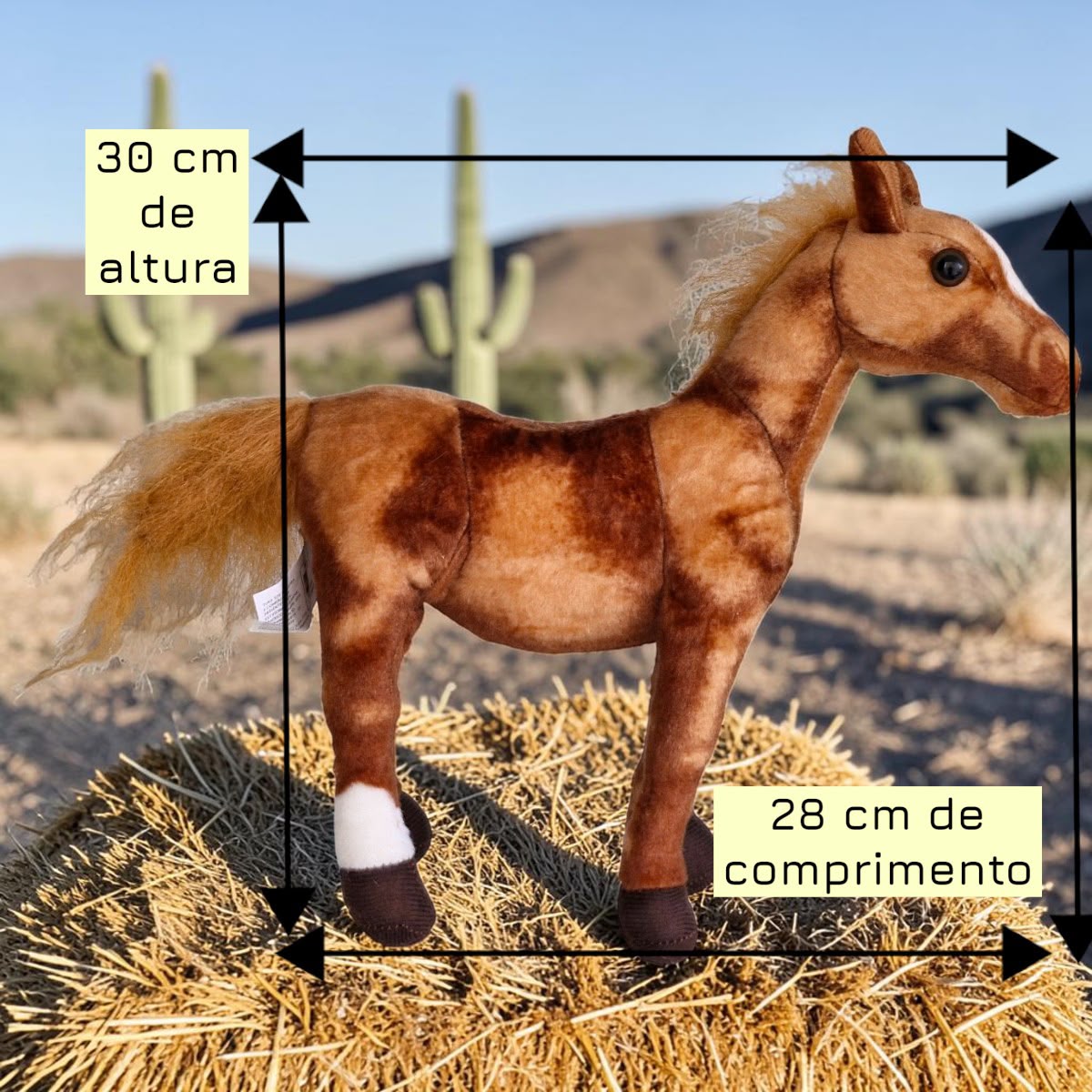 Cavalo de Pelúcia Realista Articulado Fazenda Cavalinho