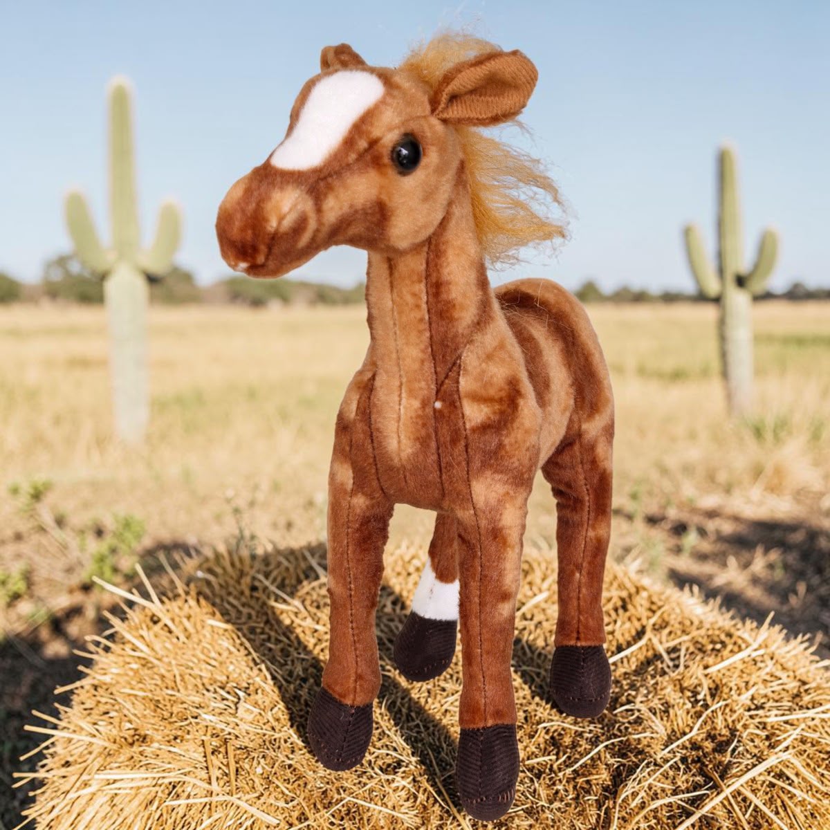 Cavalo de Pelúcia Realista Articulado Fazenda Cavalinho