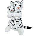 Tigre de Pelúcia Com Filhote Realista Nicho Safari Luxo