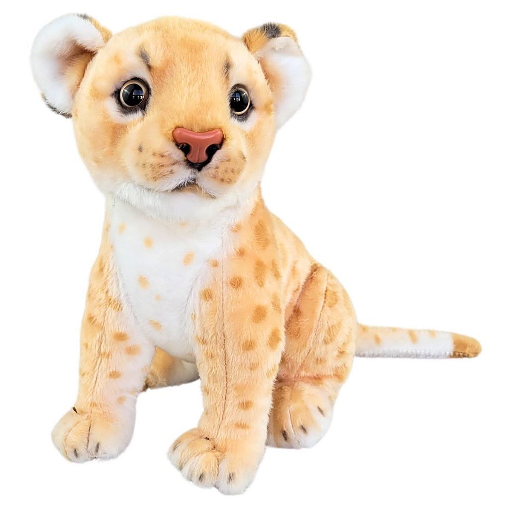 Leão de Pelúcia Realista Leãozinho 25cm Filhote Safari Nicho