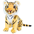 Tigre de Pelúcia Realista Sentado 25cm Filhote Safari Nicho