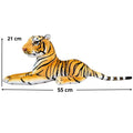 Tigre de Pelúcia Safari Realista Deitado 55cm Lindo