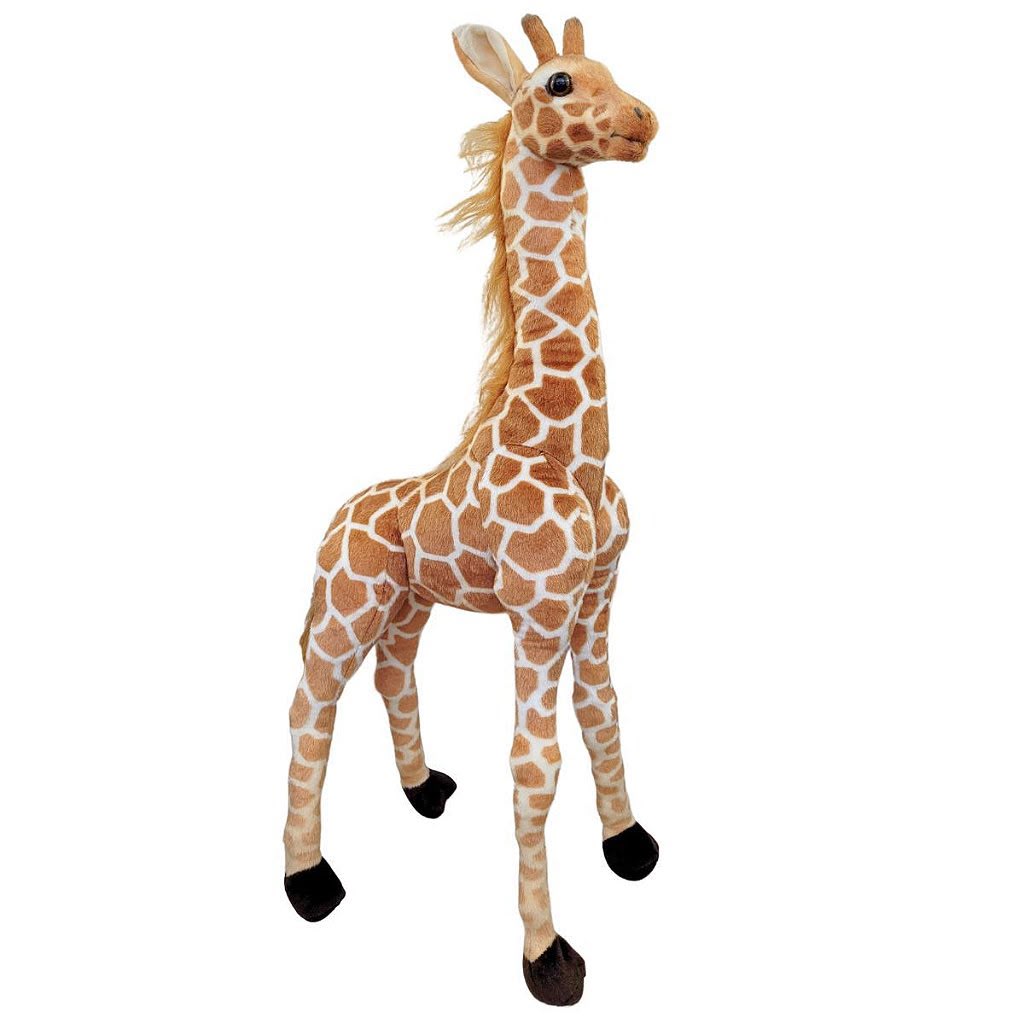Girafa de Pelúcia Realista Grande 90cm Safari