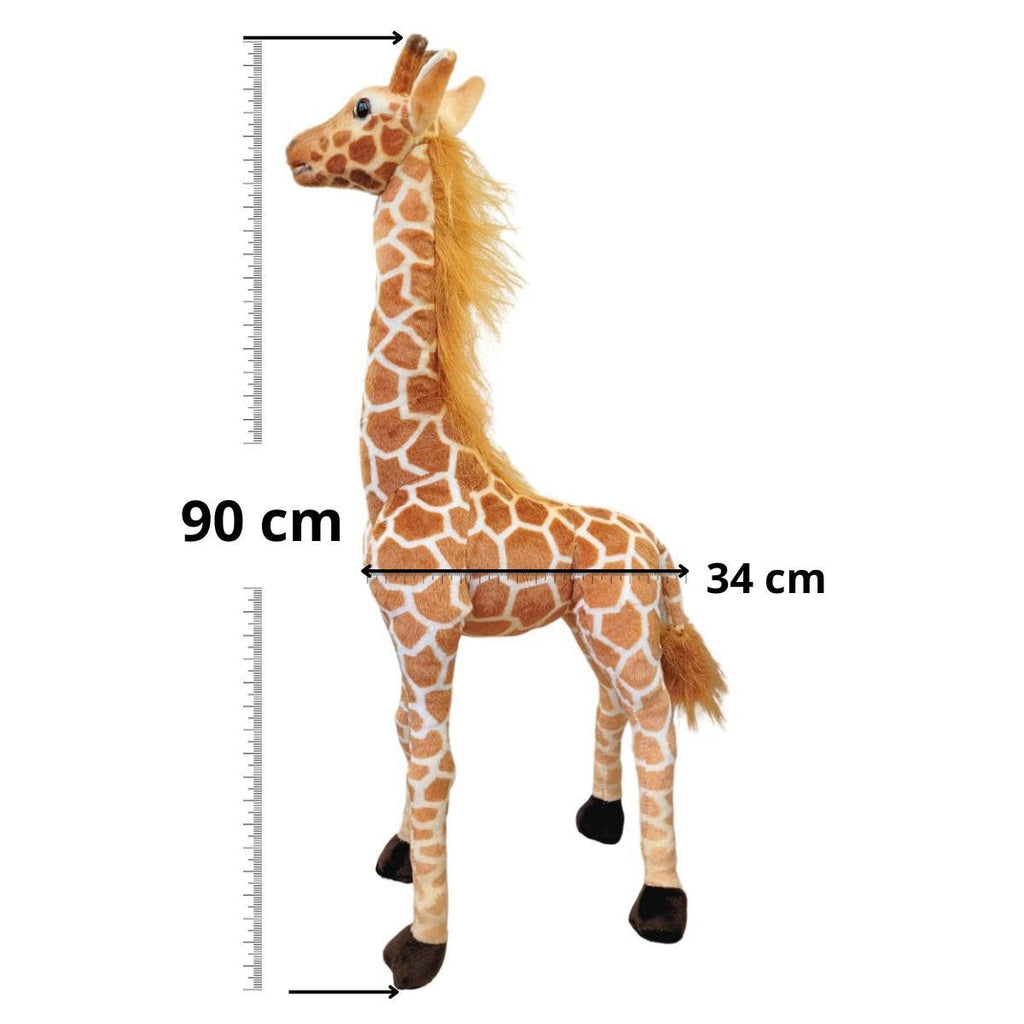 Girafa de Pelúcia Realista Grande 90cm Safari